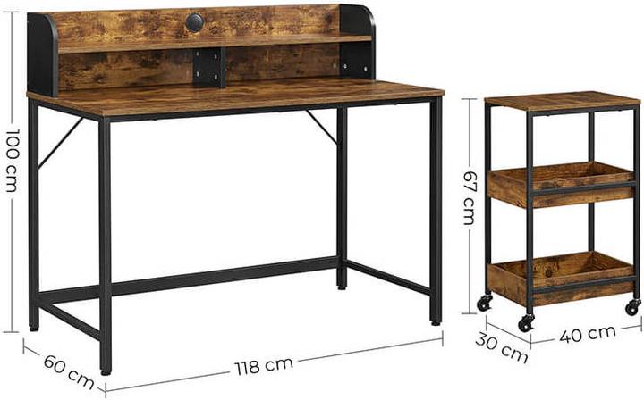 Image du produit Vasagle Bureau informatique (120 x 60 x 100 cm)