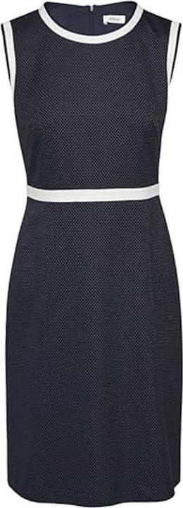 Image du produit S.Oliver Kleid Fein gepunktetes Etuikleid mit Kontrast-Detail (34)