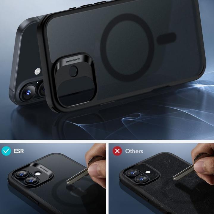Produktbild ESR Classic Hybrid Halolock Magsafe & Tempered Glass Iphone 16 Frosted Black (Apple iPhone 16)