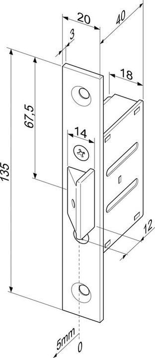 Actual product image effeff Mortise latch locks 807