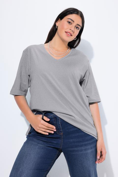 Immagine prodotto Ulla Popken T-shirt dalle linee morbide con scollo a V e mezze maniche (54)