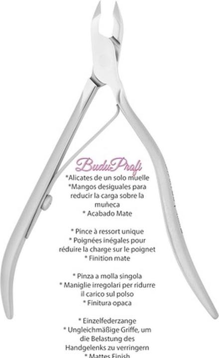 Actual product image PRO Staleks NS-80-4 Professional 4mm Spring Cuticle Cutter Pliers Stainless Steel Manual Sharpening