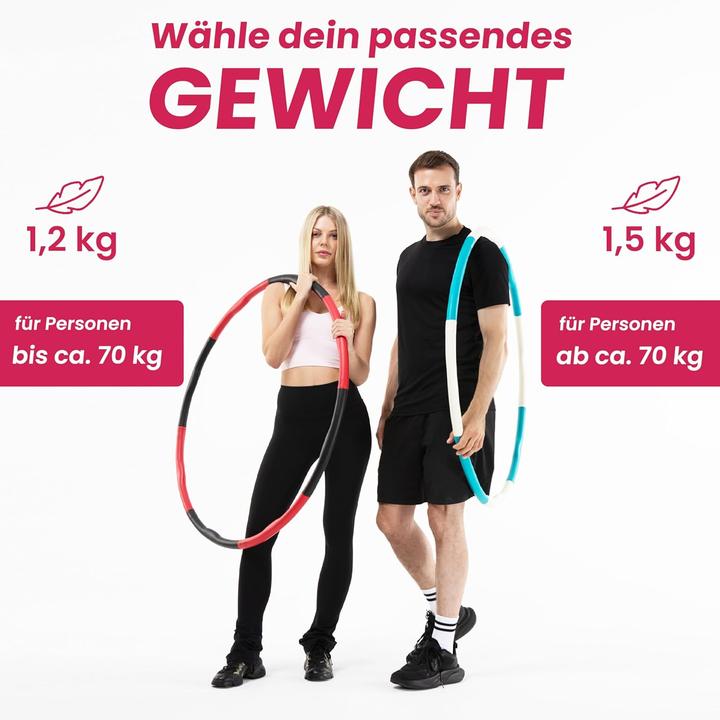 Actual product image Kiana sports Hula Hoop Reifen mit Übungsplan (100 cm, 1200 g)