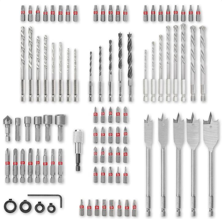 Actual product image Einhell 108788 95-piece drill and bit range