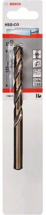Actual product image Bosch Professional Zubehör Metal drill HSS-Co, DIN 338, 9 x 81 x 125 mm, 1-pack (9 mm)
