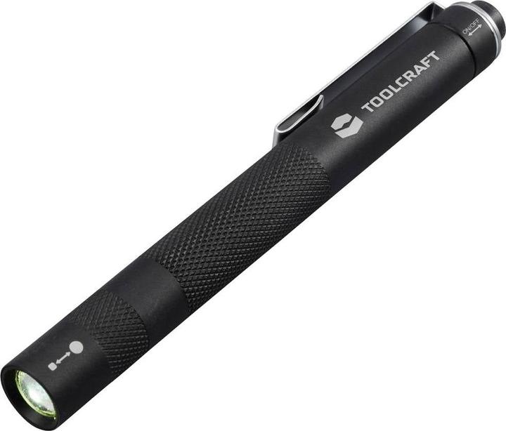 Toolcraft TO-8985333 Penlight alimenté par pile Noir (13.66 cm, 170 lm)