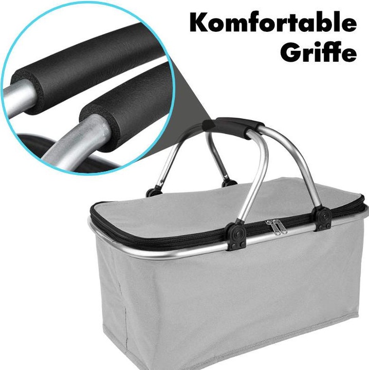Produktbild Hermex Einkaufskorb Tragekorb Kühlkorb Carrybag Kühltasche Picknickkorb (25 l)