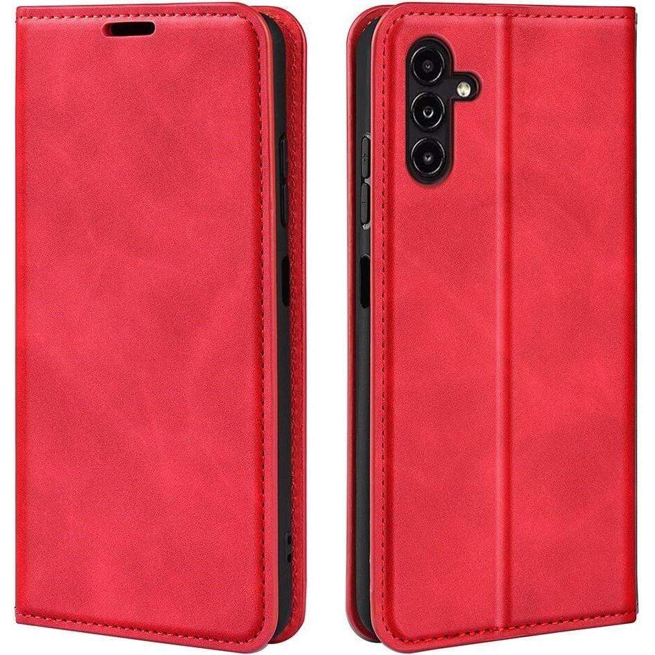 Cover-Discount Galaxy A14 - Stand Flip Case Hülle rot (Samsung Galaxy A14), Smartphone Hülle, Rot