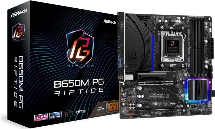 Produktbild AsRock B650M PG Riptide (AM5, AMD B650, mATX)