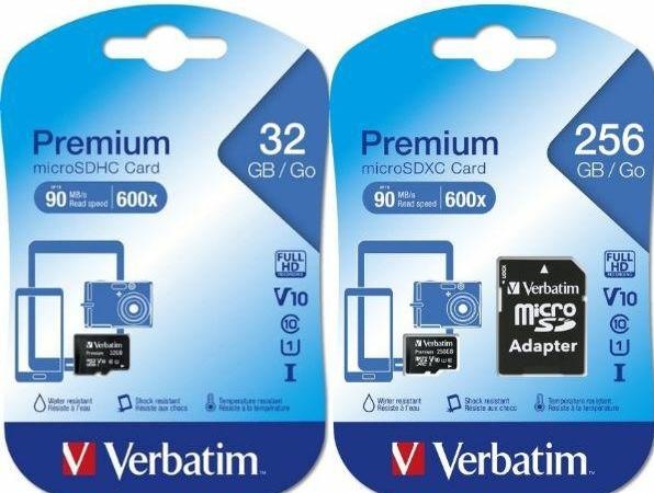 Actual product image Verbatim Micro SDHC Card (32 GB, microSDHC, U1, UHS-I)