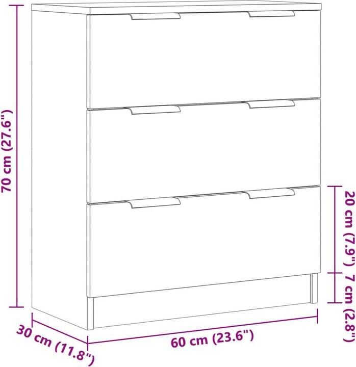 Produktbild vidaXL Sideboard (60 x 30 x 70 cm)