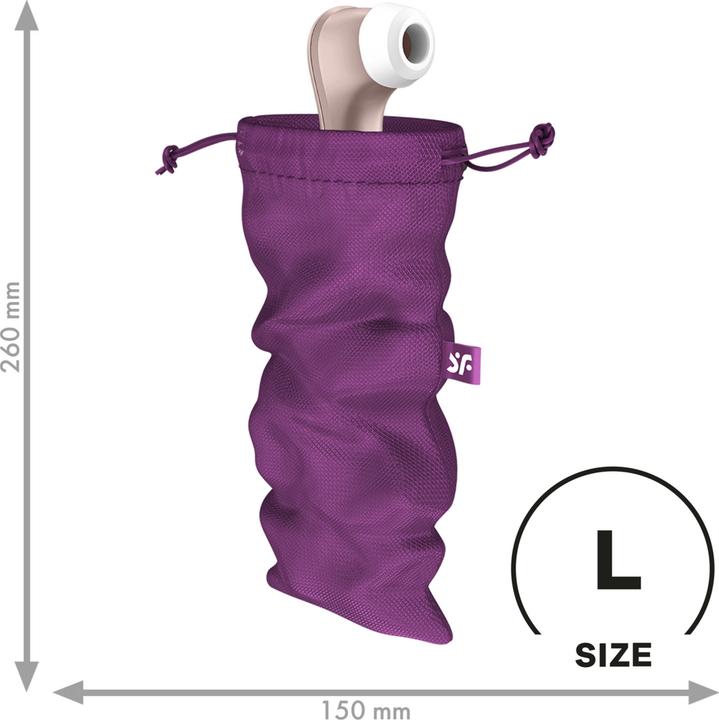 Image du produit Satisfyer Treasure Bags | Soft and Washable Material | Discreet Storage, Colour:Violet, Size:L