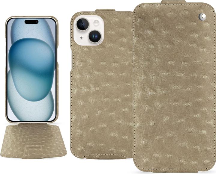 Productafbeelding Noreve Verticale jas van kalfsleer (Apple iPhone 15)