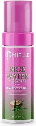 Actual product image Mielle Rice Water & Aloe Vera Blend Braid Set Foam 7.5 Fl Oz - Pack of 2 (Curling mousse)
