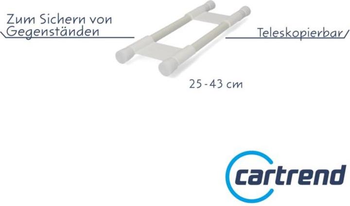 Actual product image Cartrend Locking bars 25.5 - 43 cm