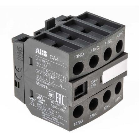 ABB, Verteilerschrank Zubehör, Hilfsschalterblock 6A 4-polig