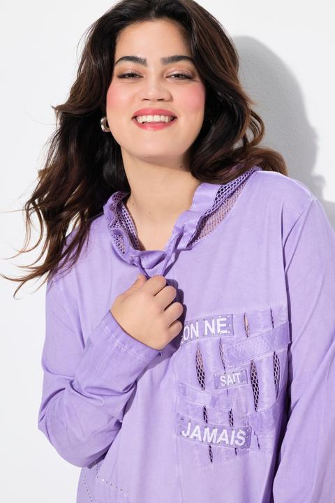 Image du produit Angel of Style Long-Sweatshirt, oversized, Netz-Kapuze (42)