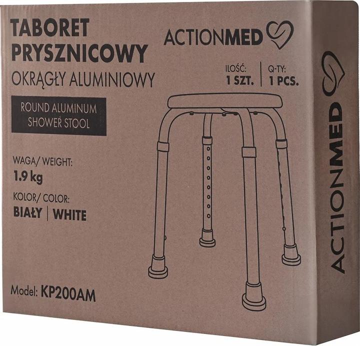Produktbild AIV Taboret prysznicowy okrągły aluminiowy (110 kg)
