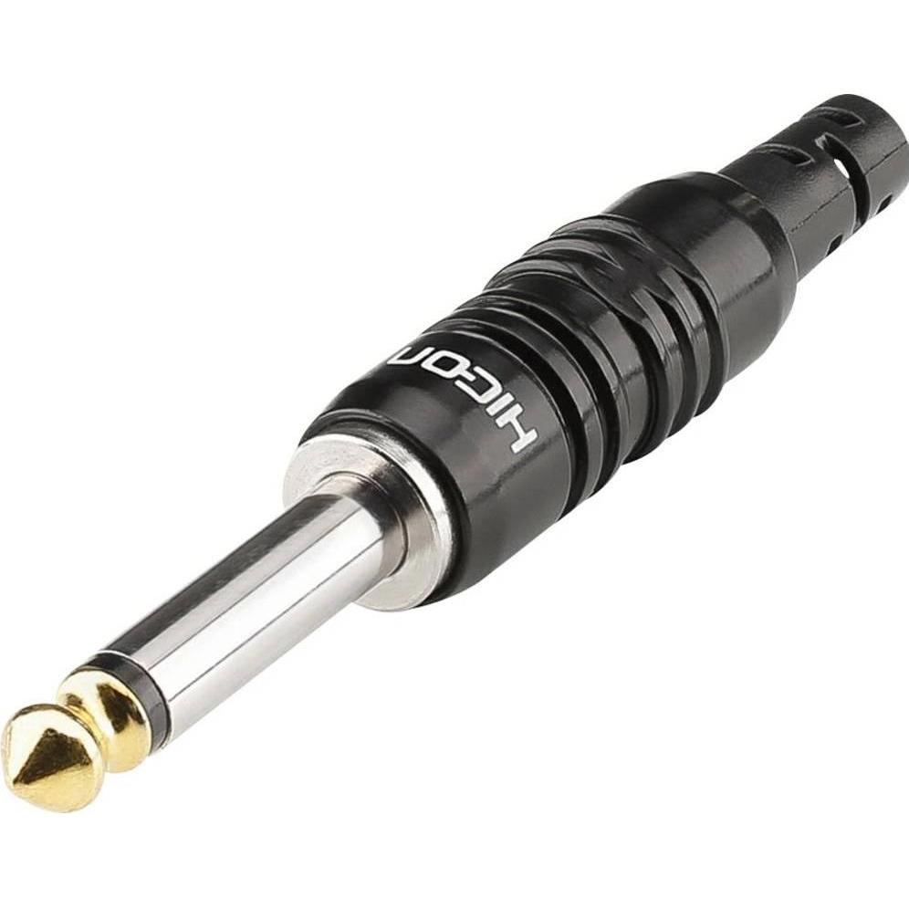 Thumbnail - Hicon Klinkenstecker 6.35 mm, Audio Stecker, Schwarz
