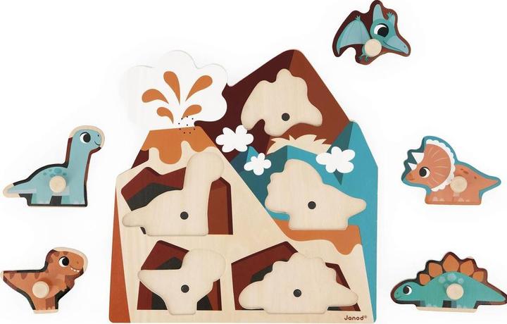 Actual product image Janod Klang Puzzle Dino (5 pieces)