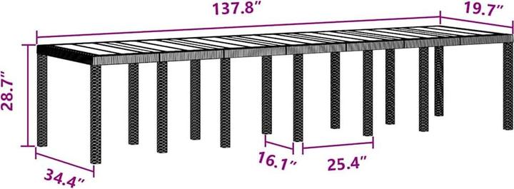 Produktbild vidaXL Gartendining-Set