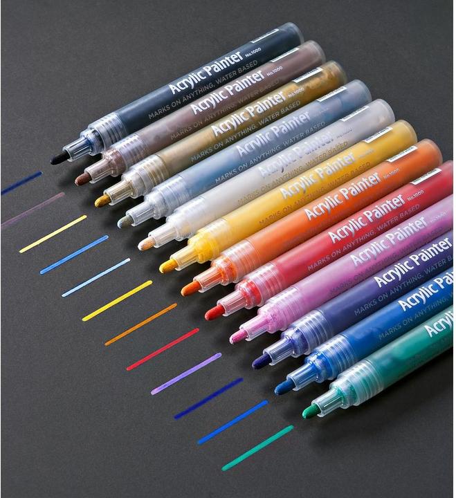 Acryl-Farben Stifte, 12er Set (12x)
