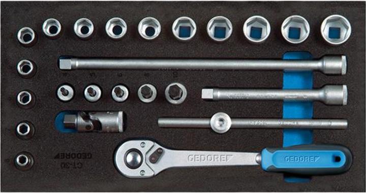 Actual product image Gedore 1500 CT1-30 Socket spanner range 3/8" in check tool module