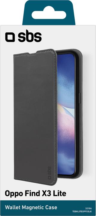 Produktbild SBS Book Wallet Lite Oppo Find X3 Lite, schwarz (Oppo Find X3 Lite)