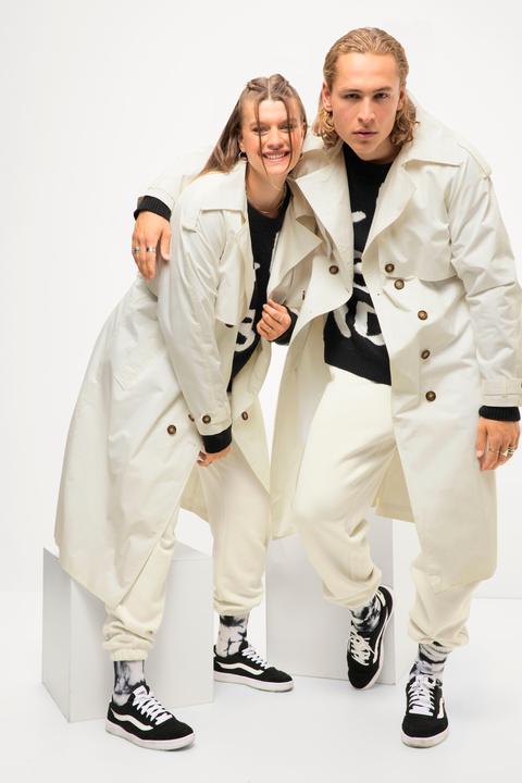 Immagine prodotto Studio Untold Trench unisex dal taglio oversize con revers e doppiopetto (XL)