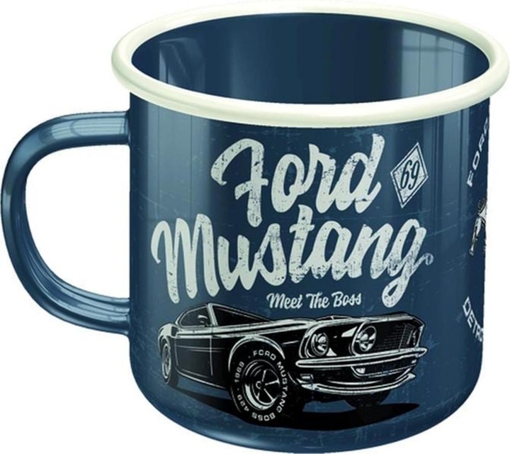 Immagine prodotto Nostalgic-Art Merchandising Tazza universale Ford Mustang 360 ml, 1 pezzo, Blu (360 ml, 1 x)