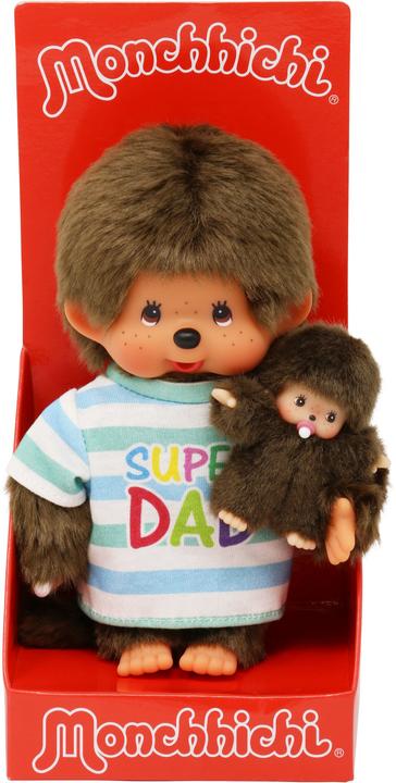 Actual product image Magni Monchhichi Daddy with Child 20cm (20 cm)