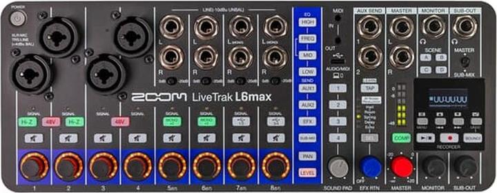 Actual product image Zoom LiveTrak L6max (EMBARGO/EU) 12-Channel Mixer & Re. (Studio- and Livemixer)
