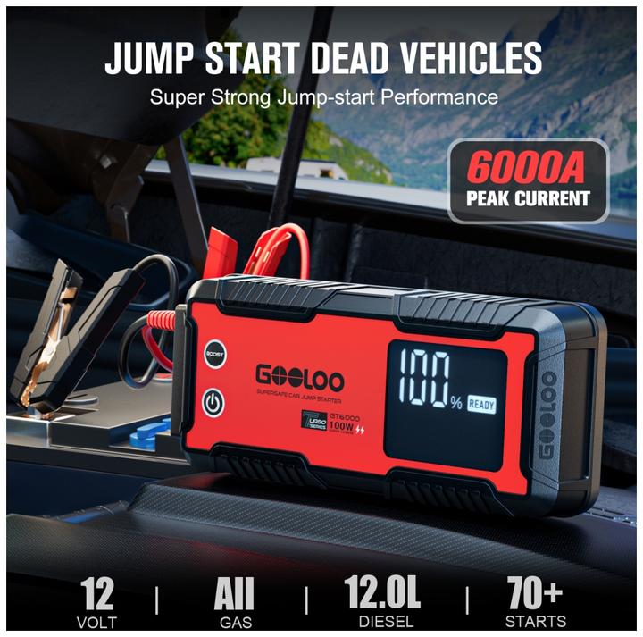 Image du produit Gooloo GT6000 Jump-Starter 6000 A Spitzenstrom (6000 A, 27000 mAh)