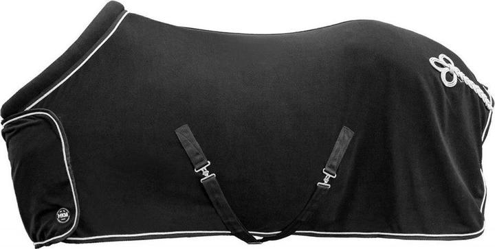 HKM Fleece Cooler Rug With Collar Black (155 cm)