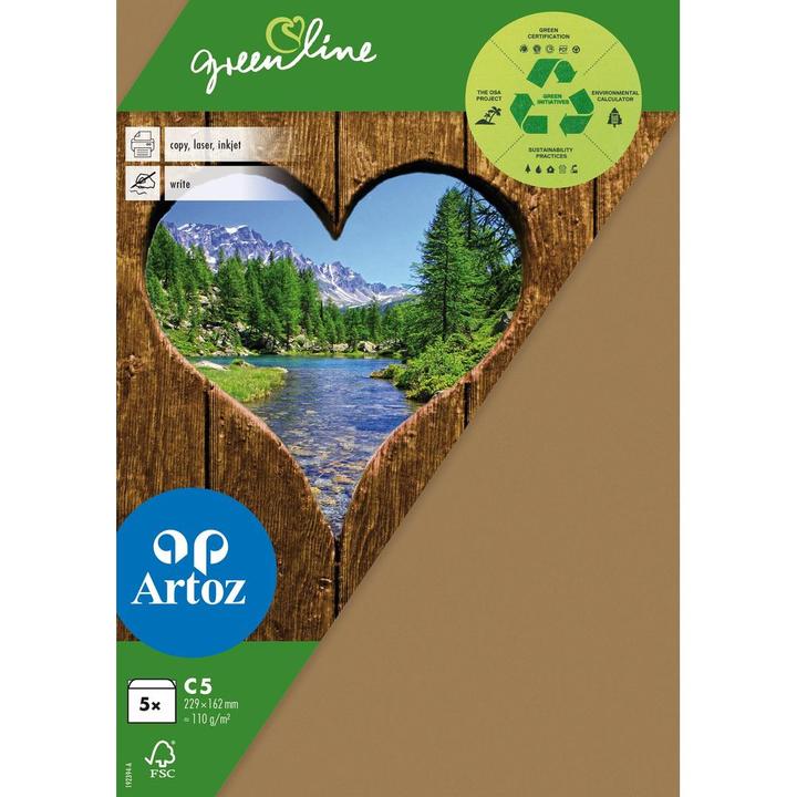 Immagine prodotto Artoz Busta Green Line C5, 5 pezzi, marrone (C5, 5 x)