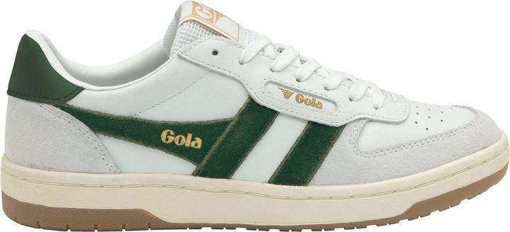 White, Dark Green