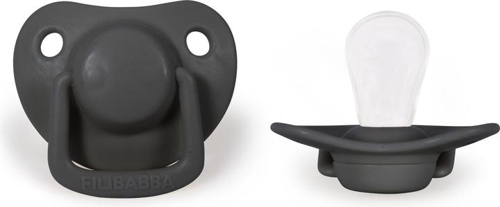 Actual product image Filibabba Pacifiers 2-pack - Stone grey 0-6 months (2 x, up to 6 M.)