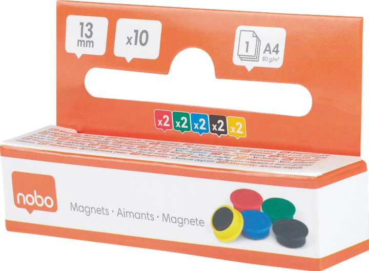 Produktbild Nobo Magnet rund 13mm 1915290 (assortiert) 10 Stück (10x)