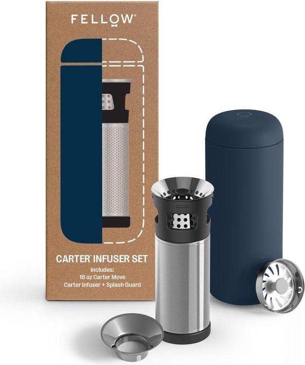 Actual product image Fellow Carter Infuser-Set - Carter Move Becher Marineblau 473 ml + Carter Infuser (0.47 l)