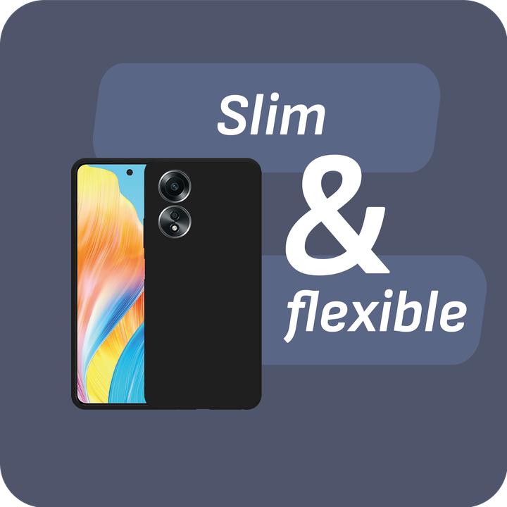 Actual product image Cazy Silicone Case Compatible with Oppo A58 4G - Soft TPU Protection - (Oppo A58 4G)