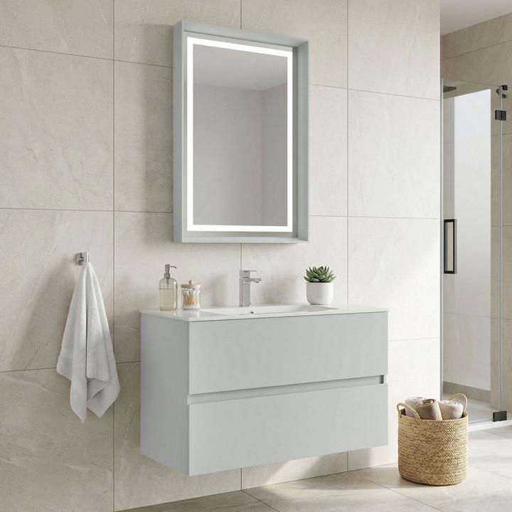 Produktbild Homitis Nest 91 v2 Bathroom Cabinet With Sink & Mirror Set (2 Pieces)
