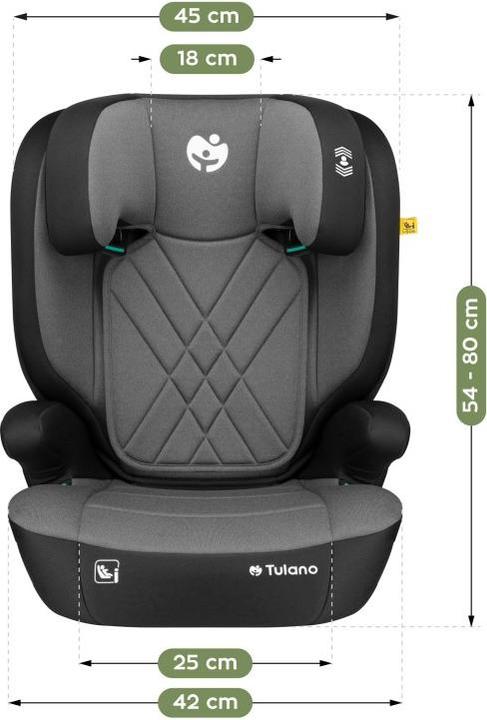 Productafbeelding Tulano Autositz Joy 45 Grey (Kinderzitje, ECE R129/i-Size standaard)