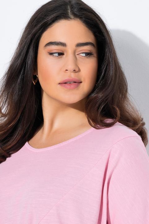 Actual product image Ulla Popken Asymmetric Flounce Panel Short Sleeve Tee (42, 44)