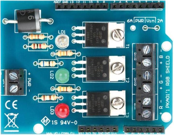 Actual product image Whadda RGB sign for Arduino