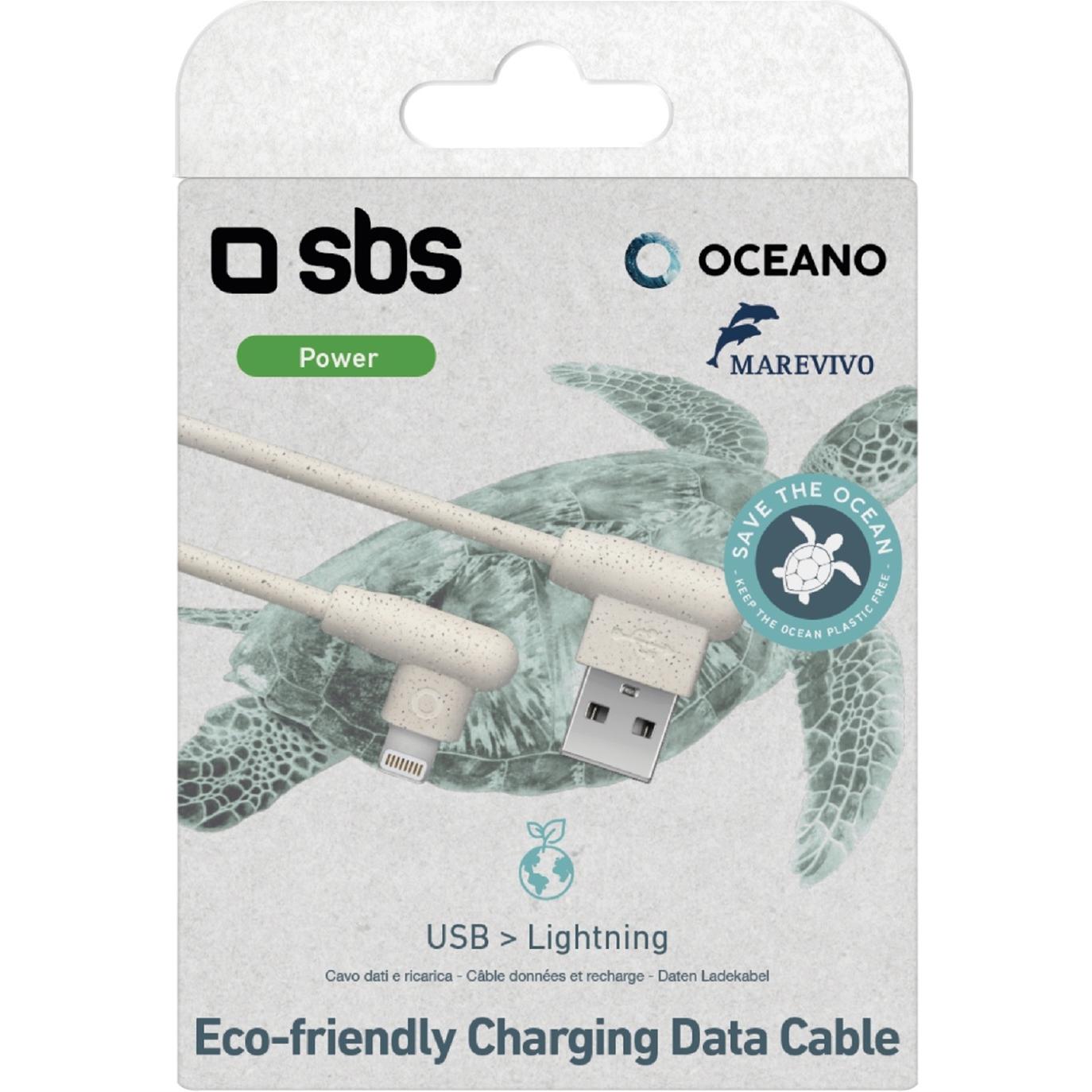 Thumbnail - SBS Eco-friendly USB Datenkabel mit Lightning-Anschluss (1 m), weiss (1 m), USB Kabel