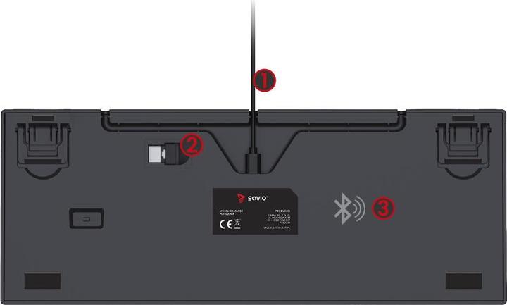 Actual product image Savio Rampage Outemu Ruda Mechanical Keyboard, anti-ghosting, RGB, black (US, Cable)