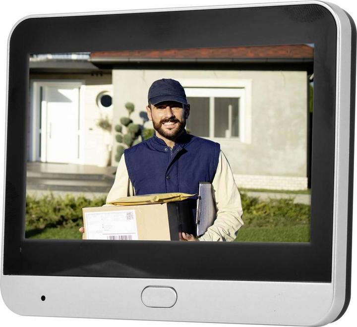 Actual product image Technaxx WLAN Türspion mit Kamera, 3MP Video, 4,3 Zoll LCD Display, Klingel, Nachtsicht, Bewegungsmelder (Digital)