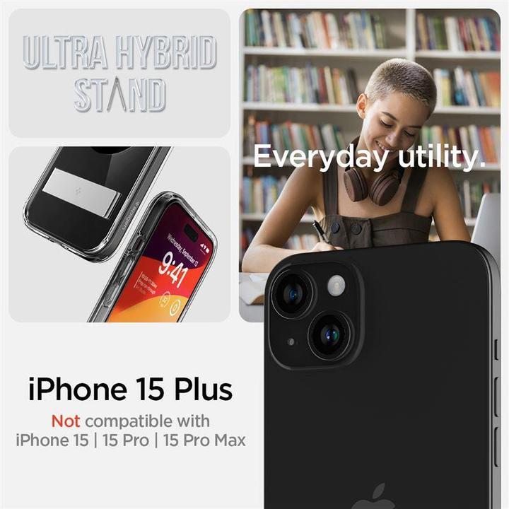 Actual product image Spigen Ultra Hybrid S MagFit for iPhone 15 Plus Black (Apple iPhone 15 Plus)