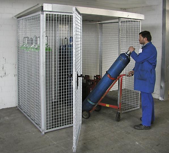 Produktbild eurokraft pro Gasflaschen-Gittercontainer