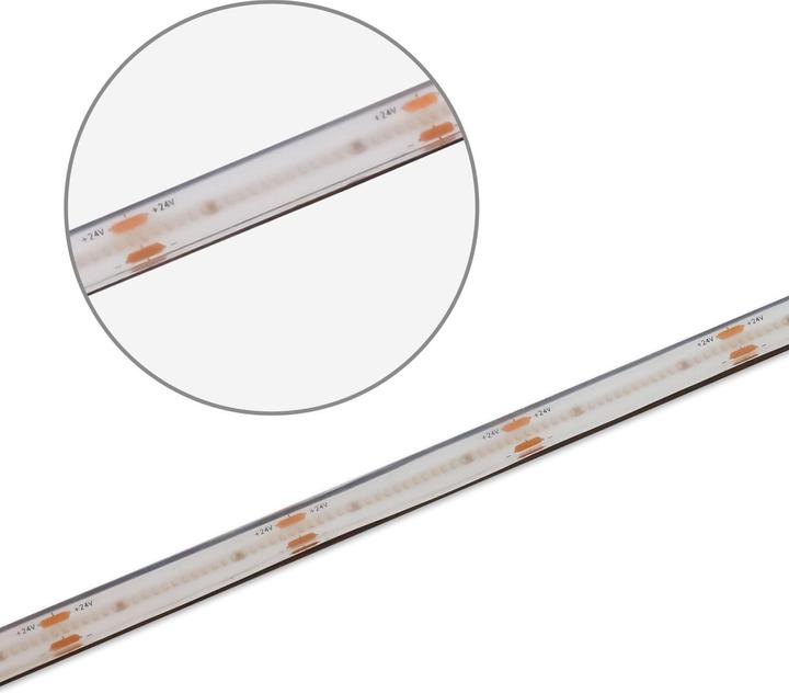 Isoled LED HT927 COB Flexband für bis zu 90°C Umgebungstemp., 24V DC, 14,4W, IP68, 2700K, 5m Rll, 48 (500 cm, Indoor)